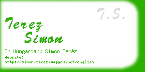terez simon business card